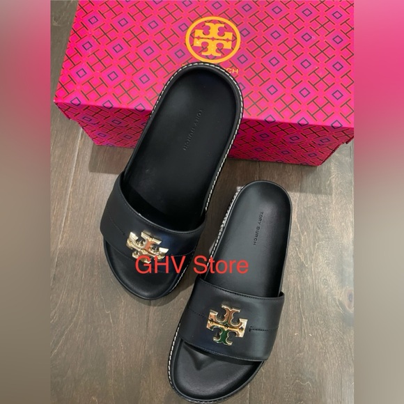 Tory Burch Everly Anatomic Lug Paris Nappa Slide - Picture 3 of 6